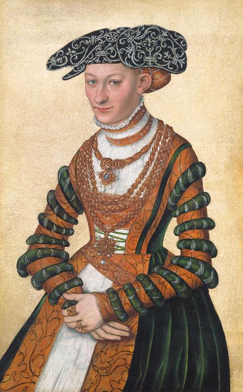 Lorens Pasch the Younger A Lady in a green velvet and orange dress and a pearl